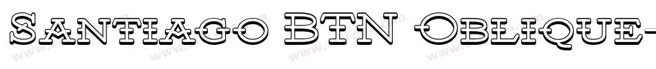 Santiago BTN Oblique字体转换